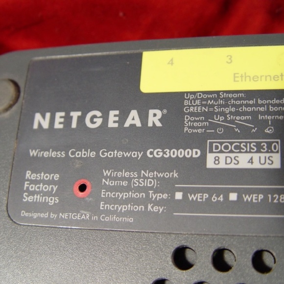 NETGEAR CG3000D DOCSIS 3.0 Cable Modem WiFi Router with Power Cable - Picture 4 of 5